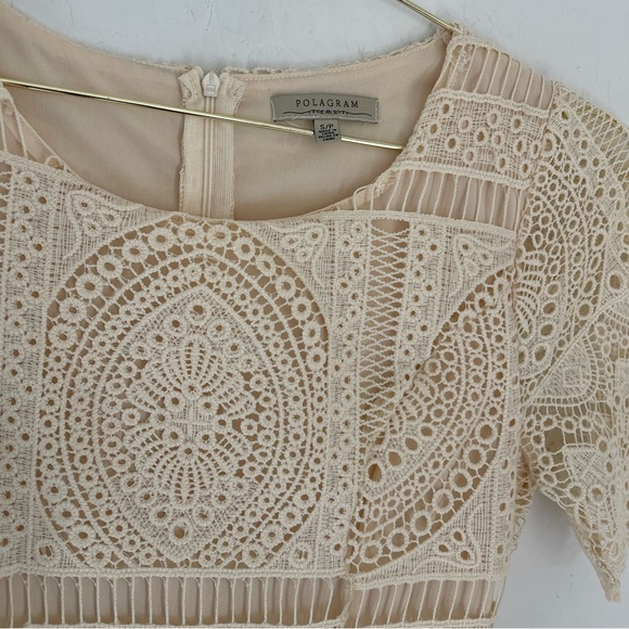 POLAGRAM Lace Boho Dress Small Petite - Picture 5 of 6